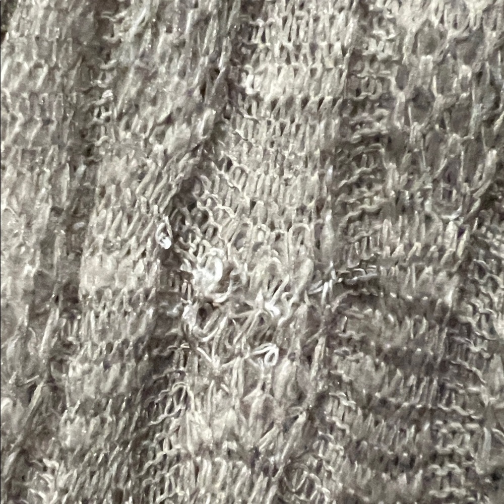 Chico's Taupe and Blue Embellished Open Cardigan with Cutout Pattern -Size 1 - Picture 11 of 12